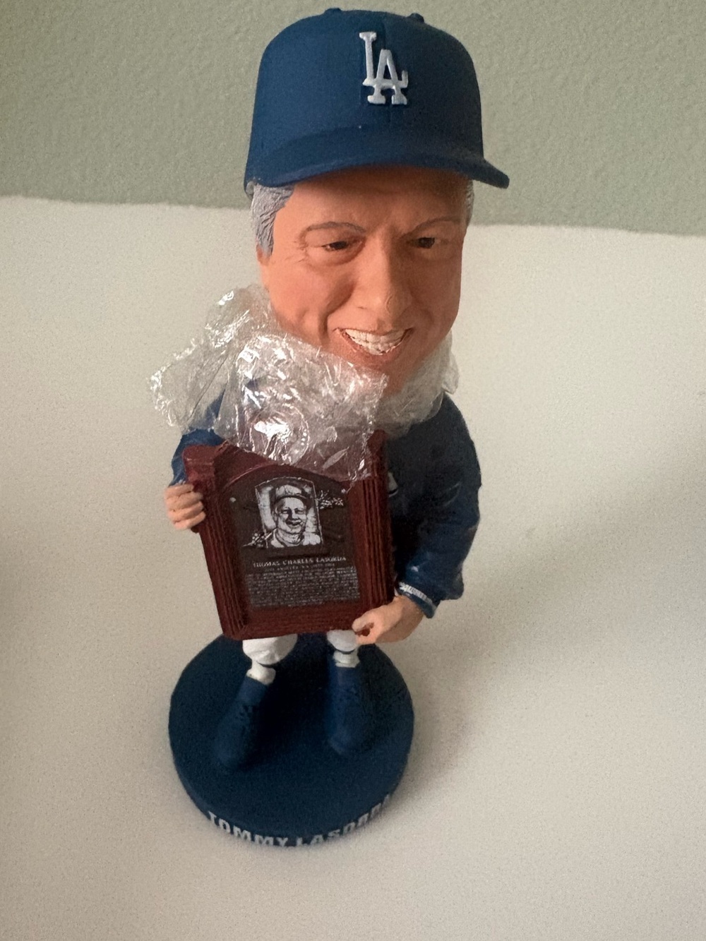 Blue Los Angeles Baseball Cap Bobblehead Decorative Figurine